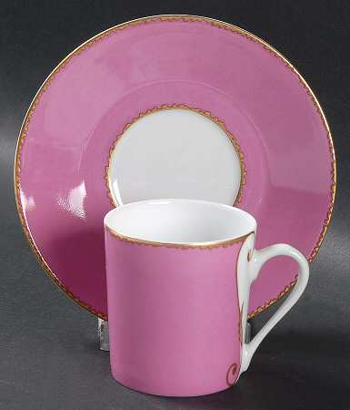 Follement (Gold Trim) Flat Demitasse Cup & Saucer Set