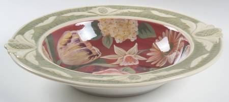 Floral Tapestry 15" Large Salad Serving Bowl