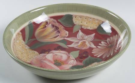 Floral Tapestry 13" Pasta Serving Bowl