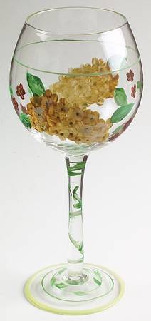 Floral Tapestry 14 Oz Glassware Goblet Wine