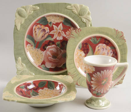 Floral Tapestry 4 Piece Place Setting
