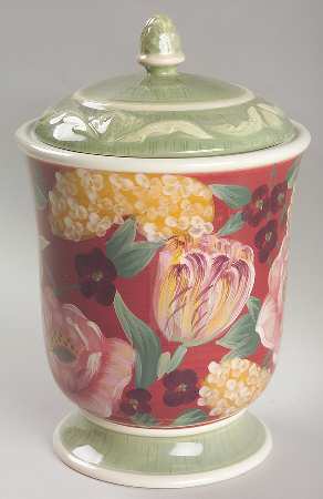 Floral Tapestry Medium Canister & Lid