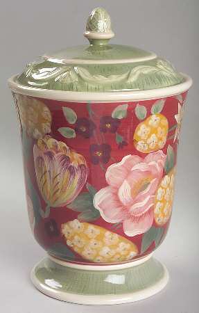 Floral Tapestry Large Canister & Lid