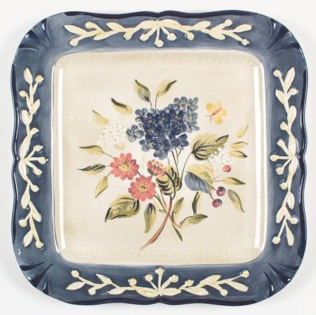 Flora 13" Square Serving Platter
