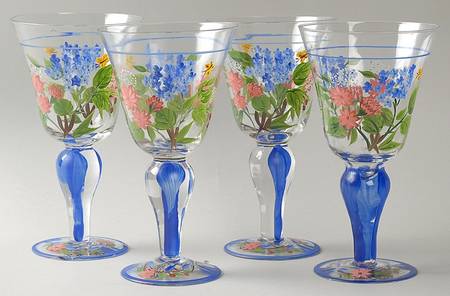 Flora 12 Oz Glassware Goblet - Set of 4