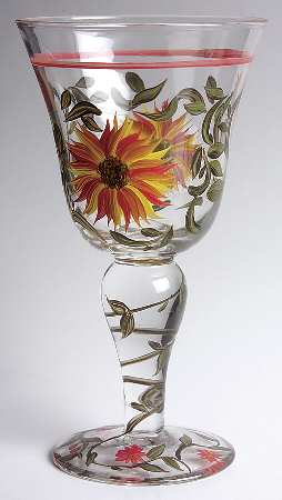 Sunflower (Scalloped Edge) Glassware Goblet