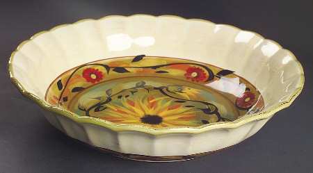 Sunflower (Scalloped Edge) 13" Pasta Serving Bowl