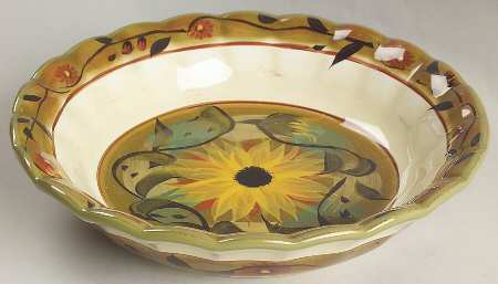 Sunflower (Scalloped Edge) 9" Individual Pasta Bowl