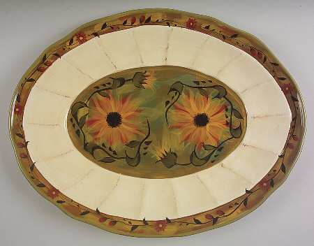Sunflower (Scalloped Edge) 18" Oval Serving Platter