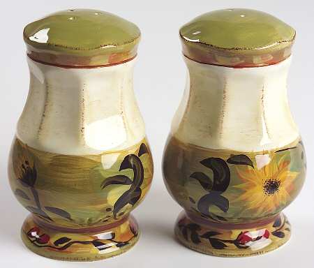 Sunflower (Scalloped Edge) Salt & Pepper Set