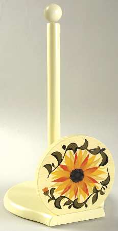 Sunflower (Scalloped Edge) Wood Paper Towel Holder