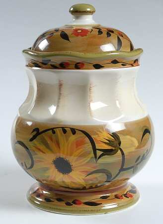 Sunflower (Scalloped Edge) Medium Canister & Lid