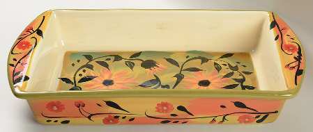 Sunflower (Scalloped Edge) 17" Rectangular Baker by Certified International
