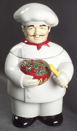 Chef Collection Figural Cookie Jar & Lid