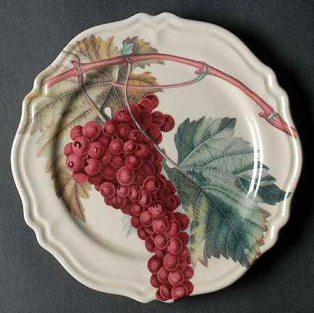 Vintage Grapes Salad Plate