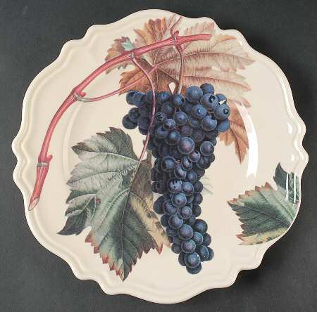 Vintage Grapes Service Plate (Charger)