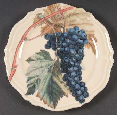 Vintage Grapes Salad Plate