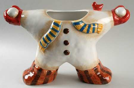 Star Snowman Figural Cookie Jar No Lid