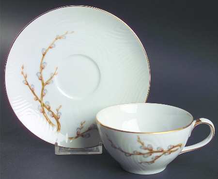 Brook Willow Flat Cup & Saucer Set