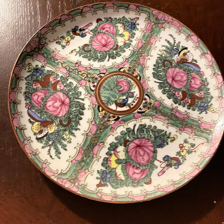 Rose Medallion (No People) Saucer for Flat Cup