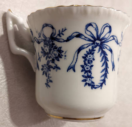 Queensbury Blue (Rope Edge) Flat Demitasse Cup