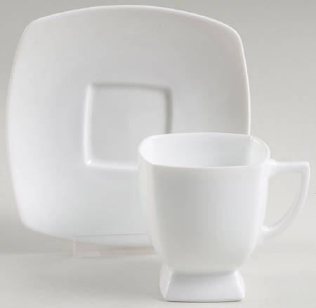 Prelude White Footed Demitasse Cup & Saucer Set