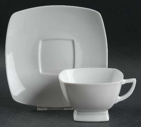 Prelude White Footed Cup & Saucer Set