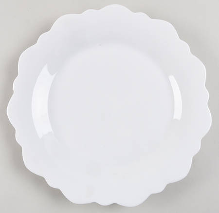 Samoa White Round Service Plate (Charger) Chop Plate by Jean Louis Coquet