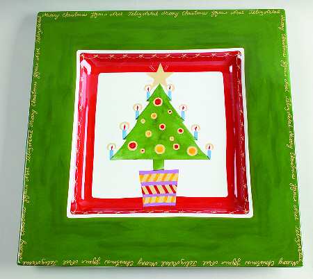 It's Christmas 15" Square Serving Platter