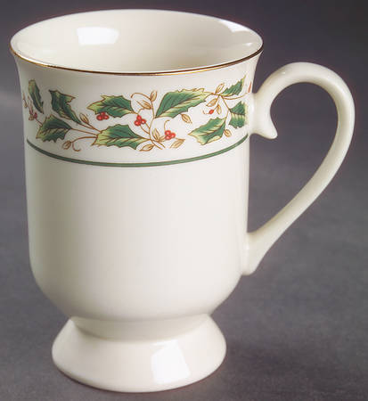 Holly Traditions Footed Mug