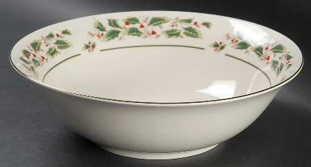 Holly Traditions 9" Round Vegetable Bowl