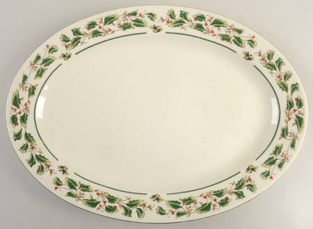 Holly Traditions 12" Oval Serving Platter