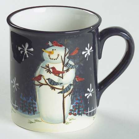Twilight Snowman (White Stars) Mug