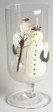 Twilight Snowman (White Stars) 16 Oz Glassware Iced Tea