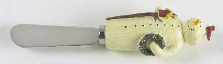Twilight Snowman (White Stars) Spreader (for Dip and Spreader)