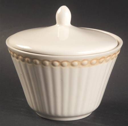 Victorian Pearls Sugar Bowl & Lid