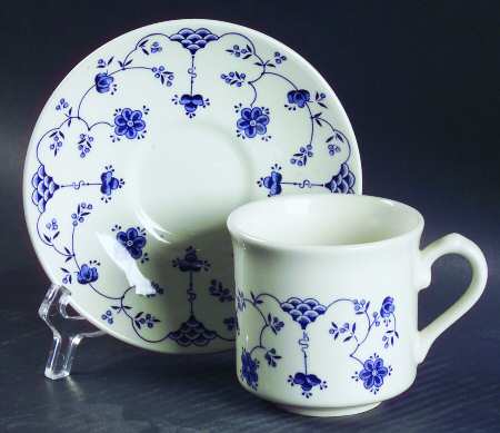 Helsinki Finlandia (Smooth Edge) Flat Cup & Saucer Set