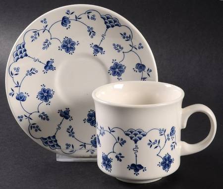 Helsinki Finlandia (Smooth Edge) Flat Cup & Saucer Set