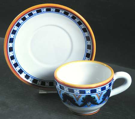 Bordato Flat Cup & Saucer Set
