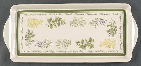 Thymeless Herbs (Corelle) 15" Melamine Rectangular Handled Tray