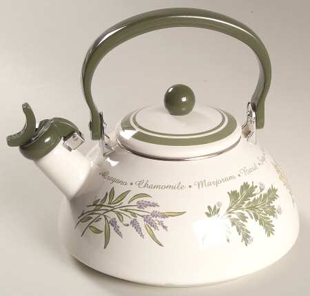 Thymeless Herbs (Corelle) Metal Whistler Kettle & Lid