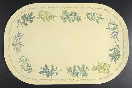 Thymeless Herbs (Corelle) Reversible Plastic Foam Place Mat