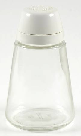 Sandstone (Corelle) Glass Shaker/Sifter/Mixer & Plastic Lid