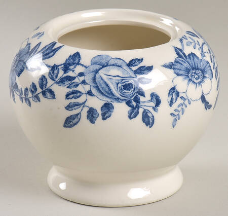 Blue Peony (Smooth) Sugar Bowl No Lid