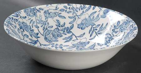 Blue Peony (Smooth) 9" Round Vegetable Bowl