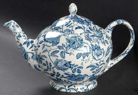 Blue Peony (Smooth) Teapot & Lid