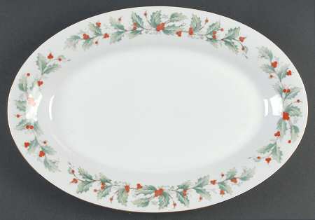 Noel (Black Lettering Backstamp) 14" Oval Serving Platter