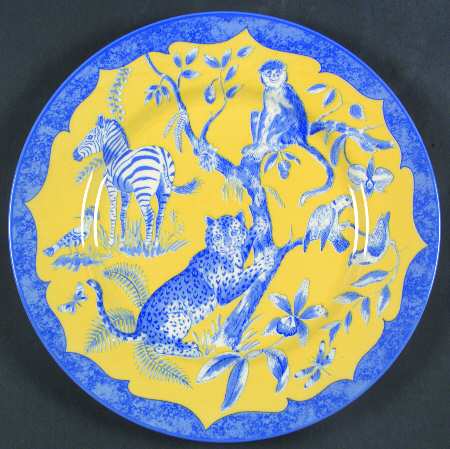 African Inspirations Blue and Yellow by Lynn Chase