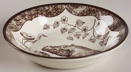 African Inspirations Sepia and Cream Soup/Cereal Bowl