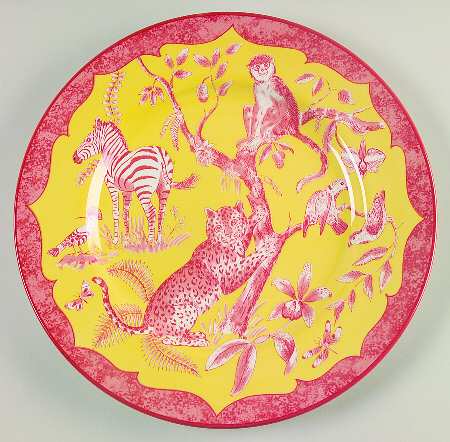 African Inspirations Cranberry and Yellow by Lynn Chase